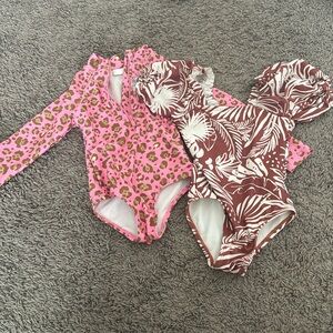 Set of 2 Cotton On Toddler Girls Swimsuits Size 2T